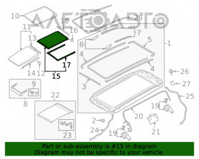 Geam panoramic spate Audi Q7 16-