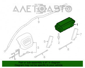 Airbag-ul de pasager din bordul Audi Q7 16-