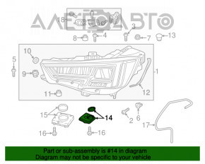 Blocul de control al farurilor LED pentru Audi Q7 16-