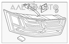 Фонарь левый Audi Q7 16-19