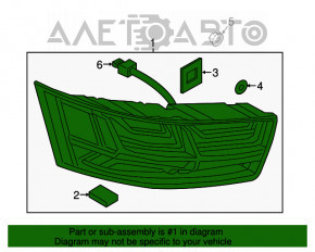 Lampa dreapta Audi Q7 16-19 zgârieturi, micro-fisuri