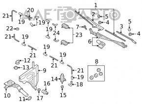 Capacul rezervorului de spălare a parbrizului Audi Q7 16- nou OEM original