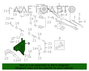 Rezervorul de spălare a parbrizului Audi Q7 16- fără gât și senzor, nou, original OEM