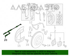 Провод датчика ABS передний правый Audi Q7 16-