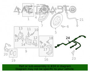 Cablu senzor ABS spate stânga Audi Q7 16-19