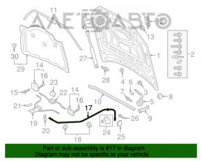 Cablu de deschidere a capotei din spate pentru Audi Q7 16-