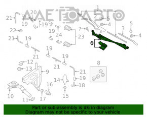 Trapezul de curățare a parbrizului cu motor pentru Audi Q7 16-18