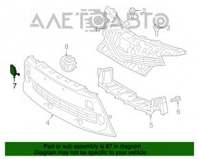 Capacul carligului de tractare din bara fata dreapta Toyota Prius V 15-17