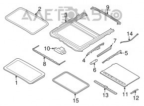 Geam asamblat BMW 3 F30 12-18, culoare gri.