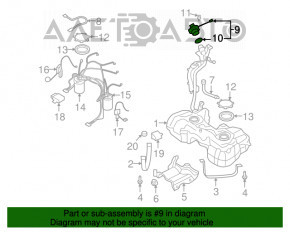 Capacul gurii de umplere a rezervorului de combustibil Audi Q3 8U 15-18