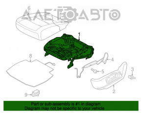 Scaun șofer Audi Q3 8U 15-18 cu airbag, electric, încălzire, piele maro, Sport