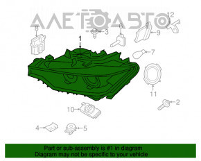Фара передняя правая в сборе BMW 3 F30 12-15 ксенон