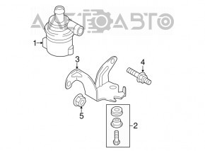 Насос помпа охлаждения дополнительный Audi A4 B8 08-16 2.0T тип 1