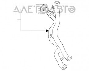 Трубка системы охлаждения Audi Q7 4L 10-15 пластик новый OEM оригинал