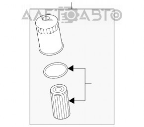 Capacul carcasei filtrului de ulei VW Jetta 19- 2.0T