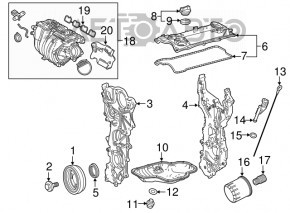 Передняя крышка двигателя внутр Toyota Camry v70 18- 2.5 A25A-FKS