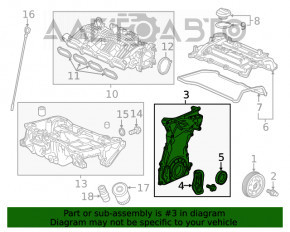 Передняя крышка двигателя Honda CRV 17-2222 1.5Т L15BE