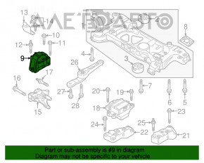 Подушка двигателя правая VW Passat b7 12-15 USA 2.0TDI