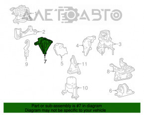 Suportul motorului drept al pernei Toyota Rav4 19- 2.5 pe motor.