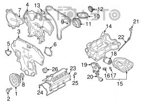 Eliberarea vitezei arborelui cu came VQ35 Nissan Pathfinder 13 nou original OEM