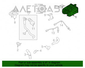 Canistra cu absorbant de cărbune Infiniti FX35 FX45 03-08