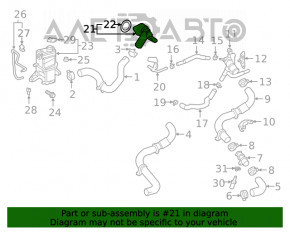 Corpul termostatului Toyota Rav4 19- 2.5