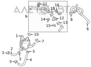 Supapa sistemului de răcire Toyota Camry v70 18- tip 2, fără conducte.