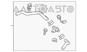 Supapa sistemului de răcire Toyota Camry v70 18 - tip 1, fără conducte.