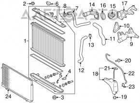 Крышка корпуса термостата Toyota Avalon 13-18 3.5 2GR-FE