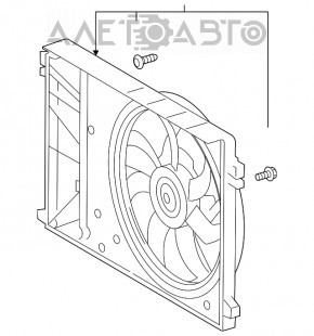 Difuzorul capacului radiatorului gol Toyota Rav4 19- 2.5