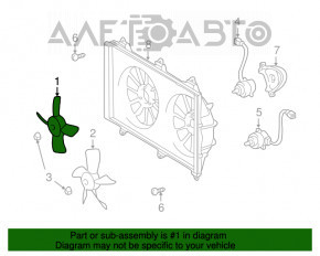 Paletele ventilatorului de răcire dreapta Toyota Solara 2.4 04-08.