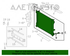 Radiator de răcire apă Toyota Rav4 19- 2.5