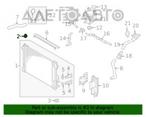 Suportul de fixare a radiatorului dreapta sus pentru Lexus UX200 UX250h 19-