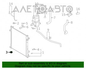 Suportul radiatorului de răcire, dreapta jos, Toyota Camry v40.