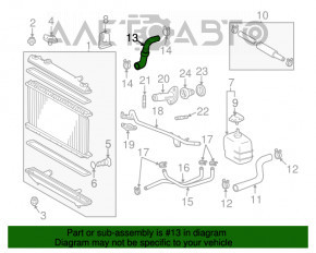 Патрубок охлаждения нижний Toyota Solara 2.4 04-08 OEM