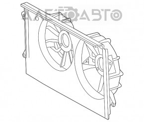 Difuzorul carcasei radiatorului asamblat pentru Lexus ES350 07-12 cu motor mare.