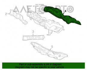 Protecția colectorului de eșapament pentru Toyota Rav4 19-21 2.5, partea superioară.