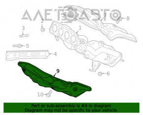 Protecția colectorului de eșapament pentru Toyota Rav4 19-21 2.5, partea de jos