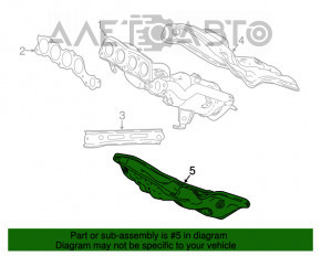 Protecția colectorului de eșapament pentru Toyota Rav4 19-21 2.5, partea de jos.