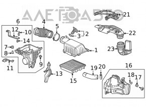 Corpul filtrului de aer partea de jos Honda Civic XI FE/FL 22- 1.5T