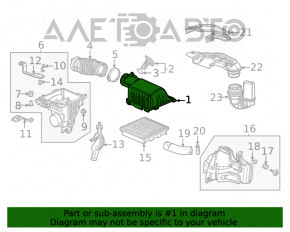 Corpul filtrului de aer partea superioară Honda Civic XI FE/FL 22- 1.5T