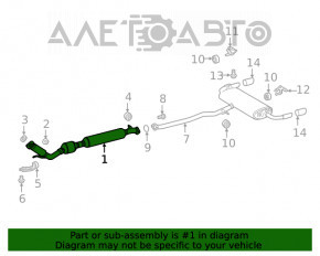 Tubul de admisie cu catalizator pentru Toyota Rav4 19- 2.5