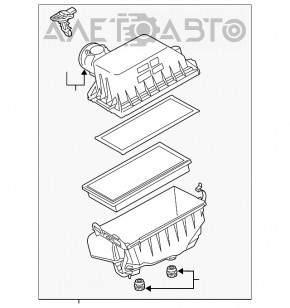 Corpul filtrului de aer pentru Lexus ES300h 19-20, complet asamblat.