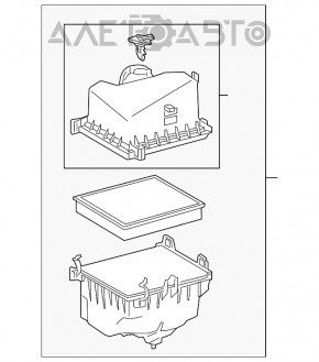 Корпус воздушного фильтра Lexus ES350 20- в сборе
