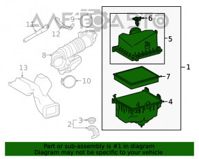 Corpul filtrului de aer Lexus ES350 20- complet asamblat