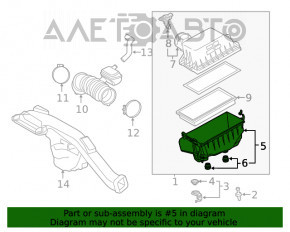 Corpul filtrului de aer Lexus ES300h 19-20 partea de jos