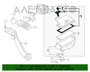 Corpul filtrului de aer Lexus ES300h 19-20 partea superioară