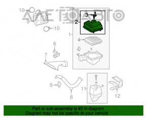 Corpul filtrului de aer pentru Lexus ES350 07-12, partea superioară.