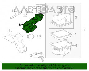 Воздуховод на коллектор Lexus ES350 19-21