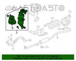 Colector de evacuare cu catalizator pentru Honda Civic XI FE/FL 22- 2.0